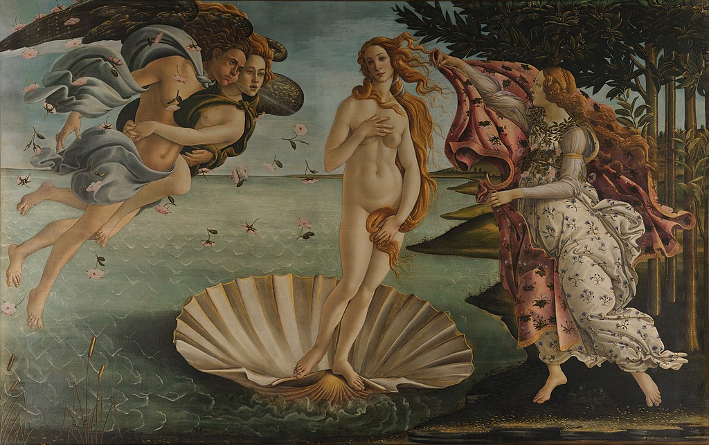 Sandro Botticelli painting The Birth of Venus