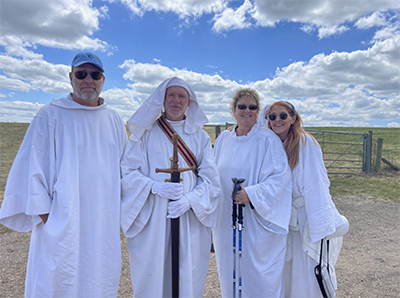 From a Druid perspective, entering Stonehenge on the summer solstice is a deeply spiritual and ceremonial experience. They conduct three ceremonies to celebrate the longest day and we were invited to participate in the three traditional ceremonies. 
