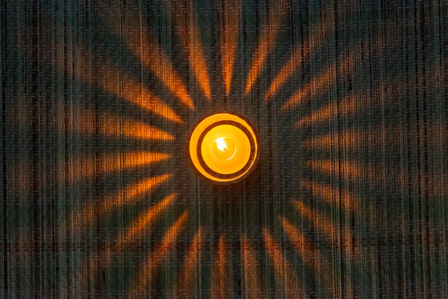 Feng Shui Bagua showing the glowing center Tai Chi representing health, balance, and vitality