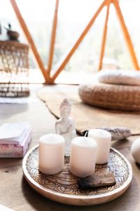 Creating a peaceful atmosphere for meditation and yoga practice