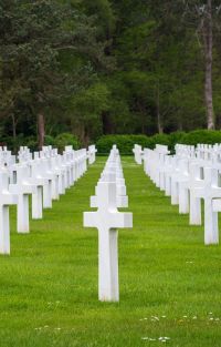 Normandy American Cemetery honoring those who sacrificed their lives during World War II.